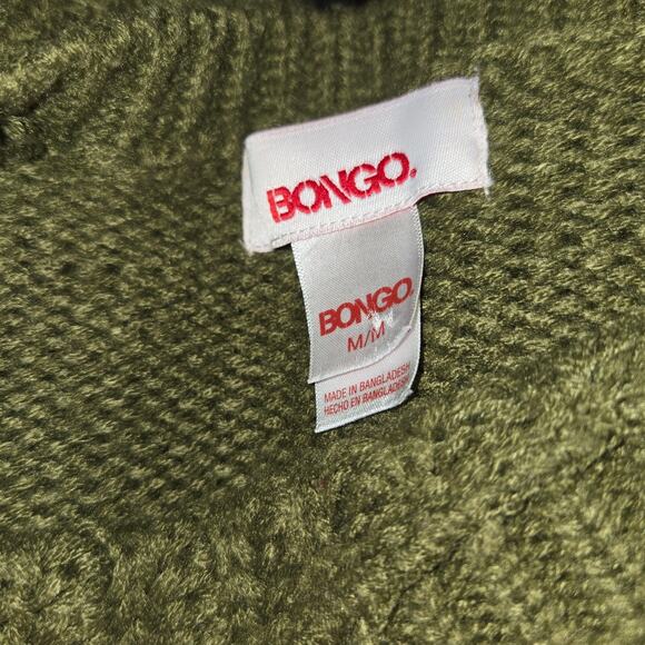Bongo Medium Green Pearl Women's Sweater Misses Size 8 10 M - Picture 3 of 6